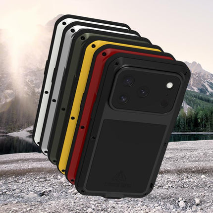 LOVE MEI Metal Shockproof Life Waterproof Dustproof Phone Case, For iPhone 17 Pro Max, For iPhone 17 Pro, For iPhone 17, For iPhone 16 Pro Max
