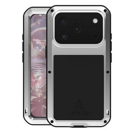 LOVE MEI Metal Shockproof Life Waterproof Dustproof Phone Case, For iPhone 17 Pro Max, For iPhone 17 Pro, For iPhone 17, For iPhone 16 Pro Max
