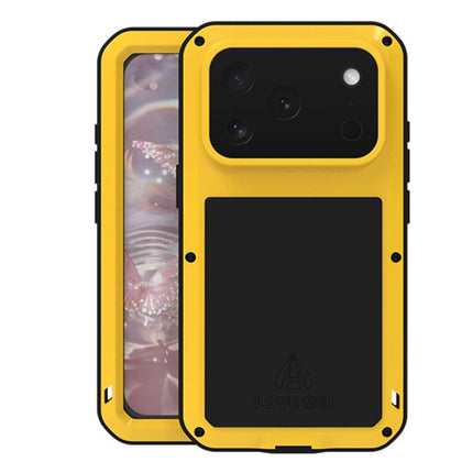 LOVE MEI Metal Shockproof Life Waterproof Dustproof Phone Case, For iPhone 17 Pro Max, For iPhone 17 Pro, For iPhone 17, For iPhone 16 Pro Max