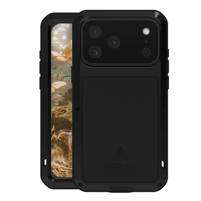 LOVE MEI Metal Shockproof Life Waterproof Dustproof Phone Case, For iPhone 17 Pro Max, For iPhone 17 Pro, For iPhone 17, For iPhone 16 Pro Max
