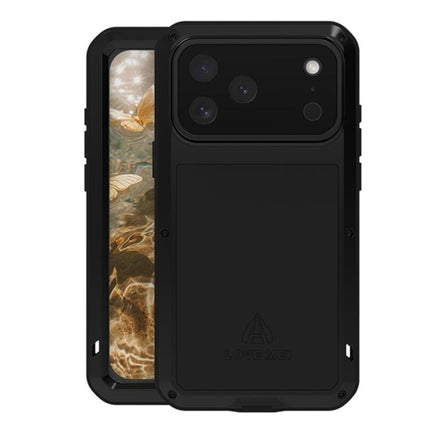 LOVE MEI Metal Shockproof Life Waterproof Dustproof Phone Case, For iPhone 17 Pro Max, For iPhone 17 Pro, For iPhone 17, For iPhone 16 Pro Max