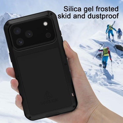 LOVE MEI Metal Shockproof Life Waterproof Dustproof Phone Case, For iPhone 17 Pro Max, For iPhone 17 Pro, For iPhone 17, For iPhone 16 Pro Max