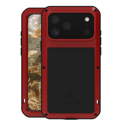 LOVE MEI Metal Shockproof Life Waterproof Dustproof Phone Case, For iPhone 17 Pro Max, For iPhone 17 Pro, For iPhone 17, For iPhone 16 Pro Max