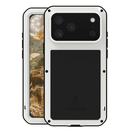 LOVE MEI Metal Shockproof Life Waterproof Dustproof Phone Case, For iPhone 17 Pro Max, For iPhone 17 Pro, For iPhone 17, For iPhone 16 Pro Max