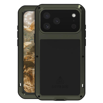 LOVE MEI Metal Shockproof Life Waterproof Dustproof Phone Case, For iPhone 17 Pro Max, For iPhone 17 Pro, For iPhone 17, For iPhone 16 Pro Max