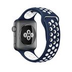 For Apple Watch Ultra 49mm / Series 8&7 45mm / SE 2&6&SE&5&4 44mm / 3&2&1 42mm / Dark Blue White