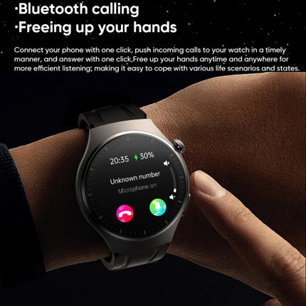 MT200 1.43 inch AMOLED IP67 Smart Call Watch, Support ECG/Body Temperature/Blood Glucose Monitoring