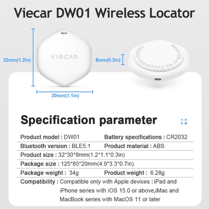 VIECAR DW01 Car Key Anti-lost Detection Wireless Location Tracker, VIECAR DW01