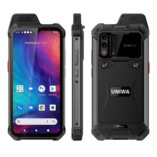 UNIWA W888 HD+ Rugged Phone, 6.3 inch Android 11 Mediatek MT6765 Helio P35 Octa Core up to 2.3GHz, NFC, OTG, Network: 4G, W888 HD+, 4GB+64GB