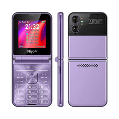 UNIWA F265 Flip Style Phone, 2.55 inch Mediatek MT6261D, FM, 4 SIM Cards, 21 Keys