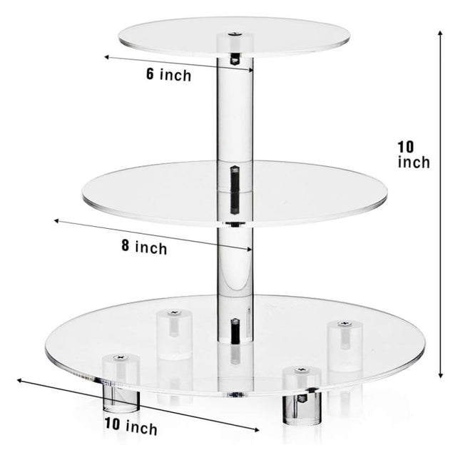 YX062 3 Tier Acrylic Circular Cupcake Stand, YX062