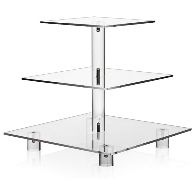 YX063 3 Tier Acrylic Square Cupcake Stand, YX063