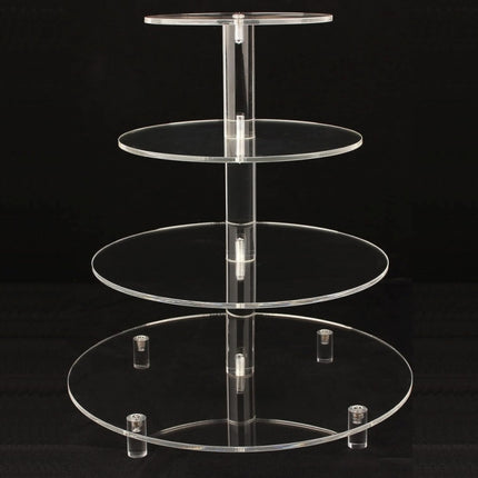 YX064 4 Tier Acrylic Circular Cupcake Stand, YX064
