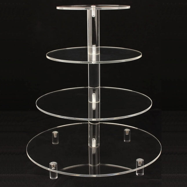 YX064 4 Tier Acrylic Circular Cupcake Stand, YX064