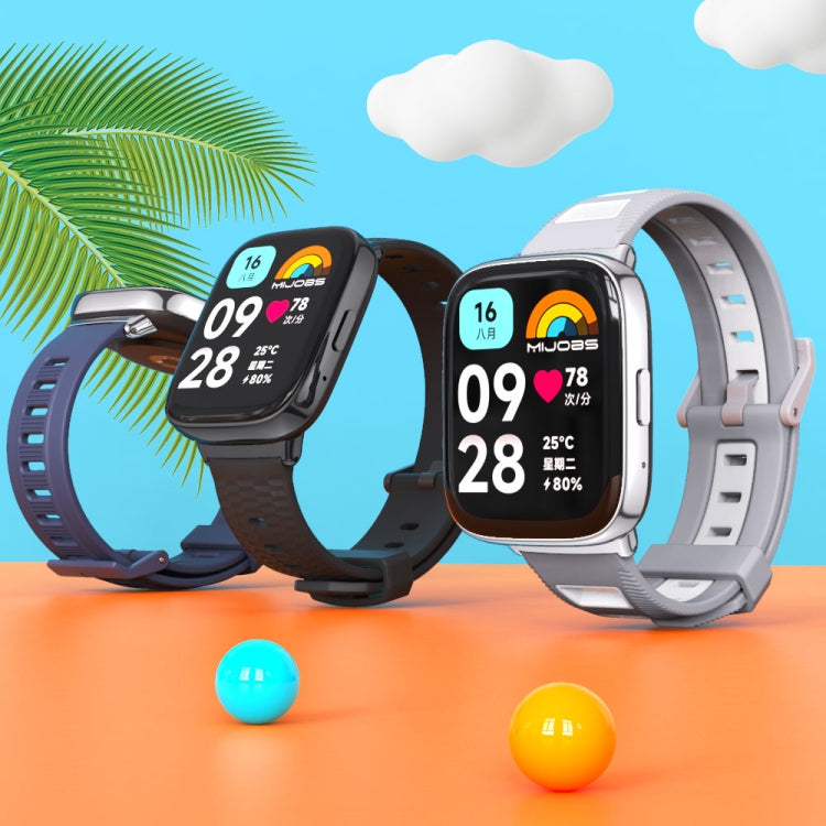 Mijobs Flat Hole Breathable TPU Watch Band, For Redmi Watch 3 Lite / Watch 3 Active