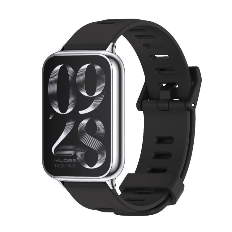 Mijobs Flat Hole Breathable Silicone Watch Band, For Xiaomi Smart Band 9 Pro / 8 Pro