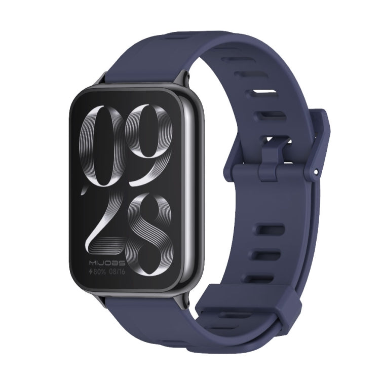 Mijobs Flat Hole Breathable Silicone Watch Band, For Xiaomi Smart Band 9 Pro / 8 Pro