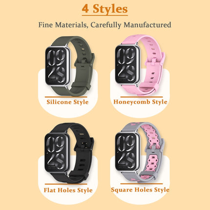 Mijobs Flat Hole Breathable Silicone Watch Band