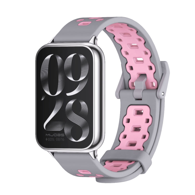 Mijobs Square Hole Breathable Silicone Watch Band, For Xiaomi Smart Band 9 Pro / 8 Pro