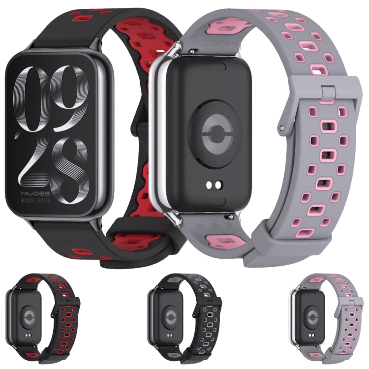Mijobs Square Hole Breathable Silicone Watch Band, For Xiaomi Smart Band 9 Pro / 8 Pro
