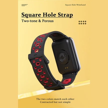 Mijobs Square Hole Breathable Silicone Watch Band