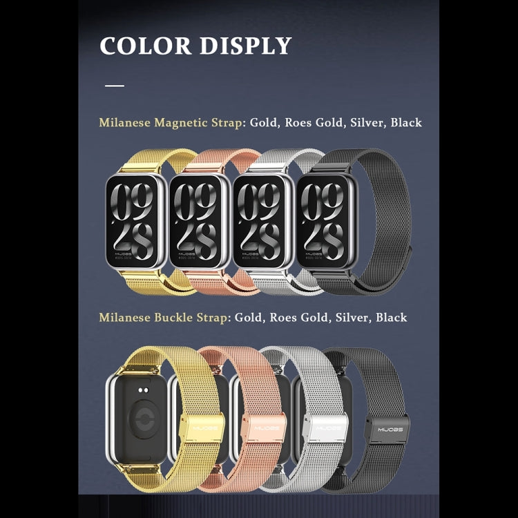Mijobs Milan Magnetic Stainless Steel Watch Band, For Xiaomi Smart Band 9 Pro / 8 Pro
