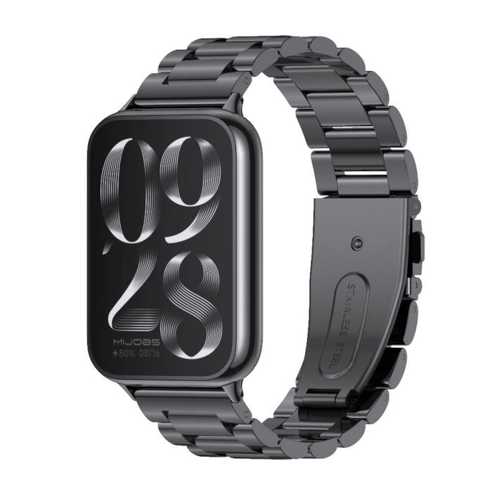Mijobs Three Beads Stainless Steel Watch Band, For Xiaomi Band 10 Pro / Redmi Watch 6 / 5