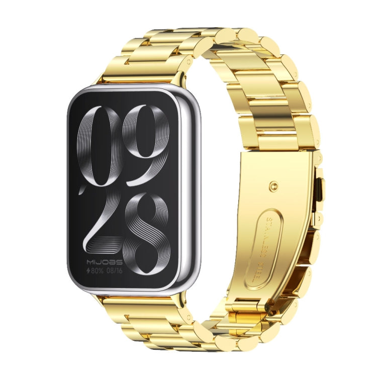 Mijobs Three Beads Stainless Steel Watch Band, For Xiaomi Smart Band 9 Pro / 8 Pro