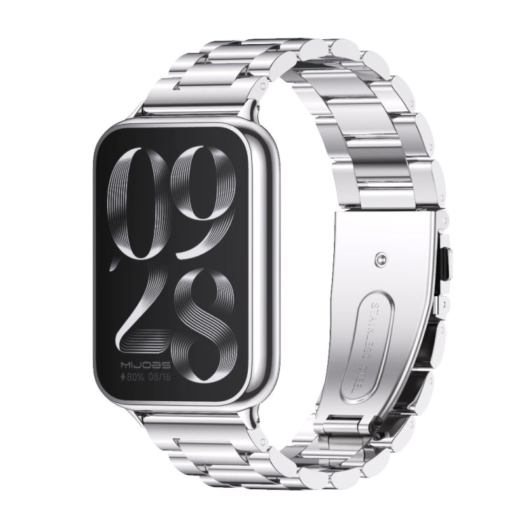 Mijobs Three Beads Stainless Steel Watch Band, For Xiaomi Smart Band 9 Pro / 8 Pro