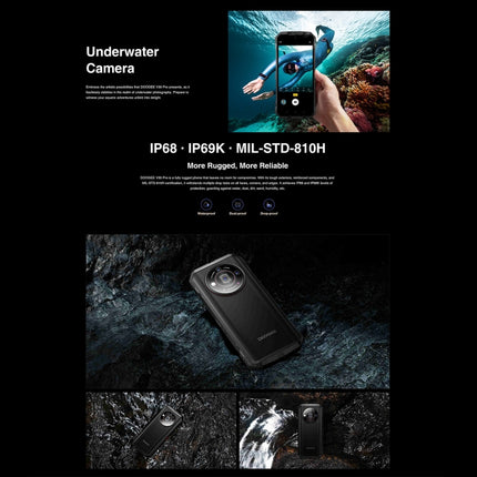 DOOGEE V30 Pro, 200MP Camera, Side Fingerprint, 10800mAh Battery, 6.58 inch Android 13 Dimensity 7050 Octa Core, Network: 5G, OTG, NFC, Support Google Pay