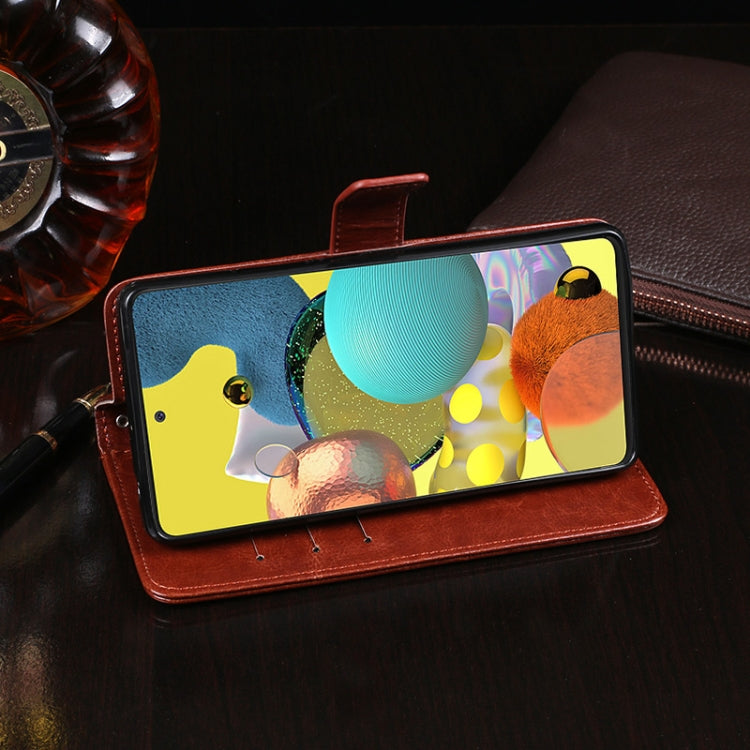 idewei Crazy Horse Texture Horizontal Flip Leather Case with Holder & Card Slots & Wallet, For Samsung Galaxy A51 5G, For Samsung Galaxy A71 5G, For Xiaomi Mi Note 10 Lite