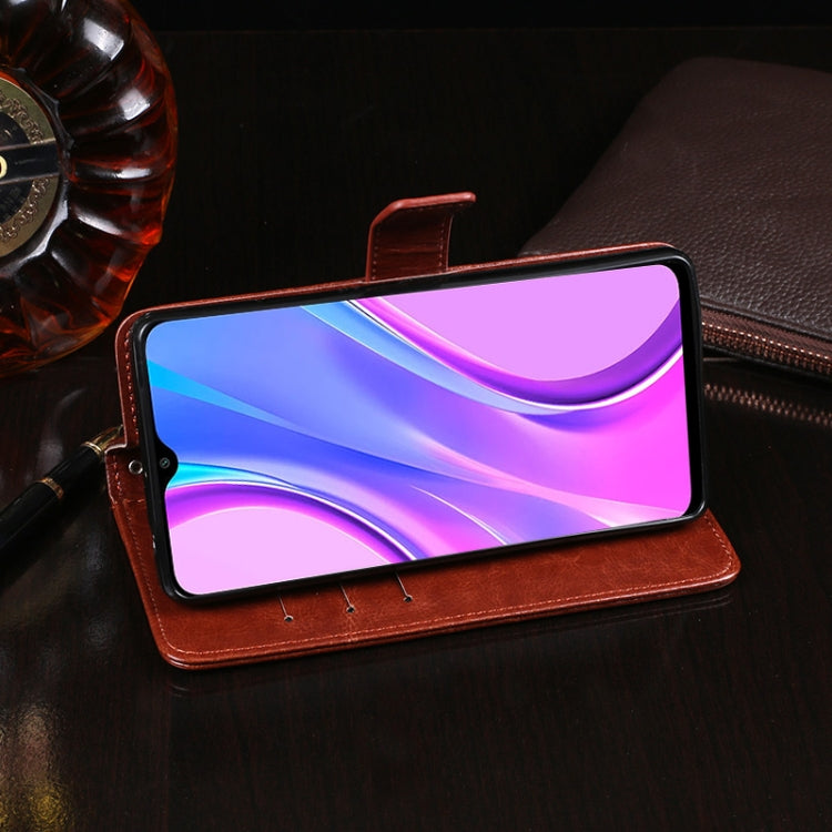 idewei Crazy Horse Texture Horizontal Flip Leather Case with Holder & Card Slots & Wallet, For Xiaomi Redmi 9, For Xiaomi Poco M2 Pro, For Xiaomi Redmi 9A