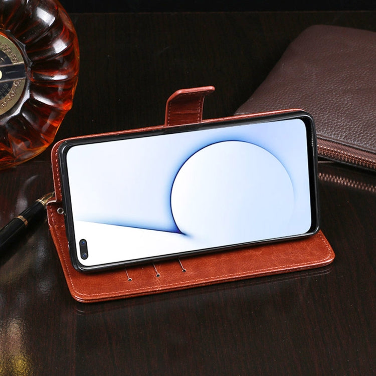 idewei Crazy Horse Texture Horizontal Flip Leather Case with Holder & Card Slots & Wallet, For OPPO Realme X3