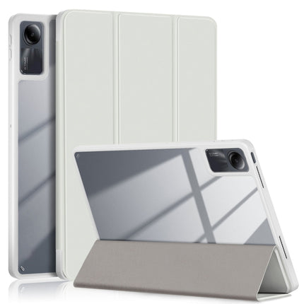 Acrylic 3-Fold Solid Color Smart Leather Tablet Case, For Xiaomi Pad 6S Pro 12.4, For Xiaomi Redmi Pad SE, For Xiaomi Pad 6 / 6 Pro