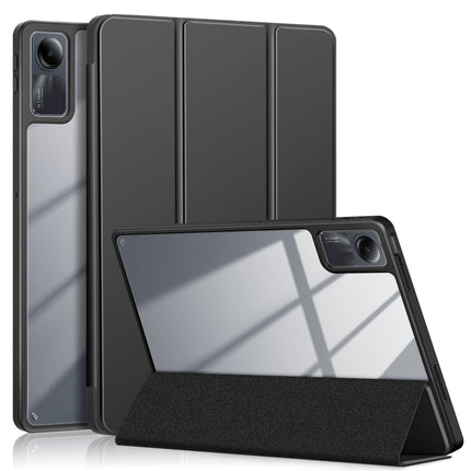 Acrylic 3-Fold Solid Color Smart Leather Tablet Case, For Xiaomi Pad 6S Pro 12.4, For Xiaomi Redmi Pad SE, For Xiaomi Pad 6 / 6 Pro