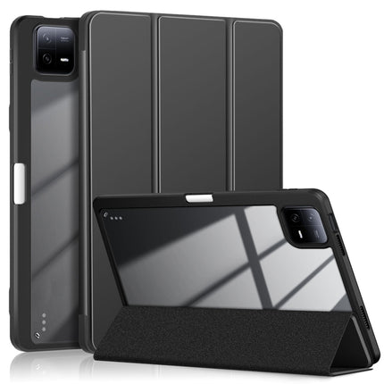 Acrylic 3-Fold Solid Color Smart Leather Tablet Case, For Xiaomi Pad 6S Pro 12.4, For Xiaomi Redmi Pad SE, For Xiaomi Pad 6 / 6 Pro