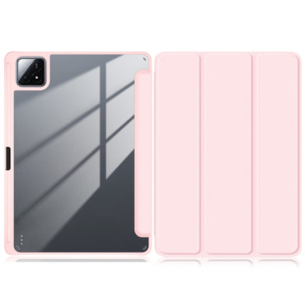 Acrylic 3-Fold Solid Color Smart Leather Tablet Case, For Xiaomi Pad 6S Pro 12.4, For Xiaomi Redmi Pad SE, For Xiaomi Pad 6 / 6 Pro