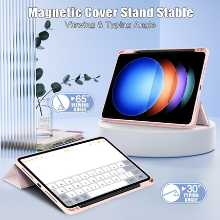 Acrylic 3-Fold Solid Color Smart Leather Tablet Case, For Xiaomi Pad 6S Pro 12.4, For Xiaomi Redmi Pad SE, For Xiaomi Pad 6 / 6 Pro