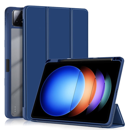 Acrylic 3-Fold Solid Color Smart Leather Tablet Case, For Xiaomi Pad 6S Pro 12.4, For Xiaomi Redmi Pad SE, For Xiaomi Pad 6 / 6 Pro