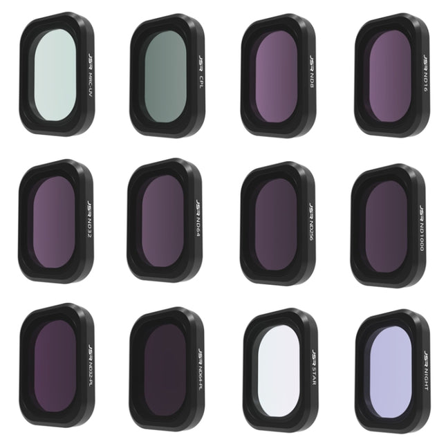 For DJI OSMO Pocket 3 JSR CB Series Camera Lens Filter, MCUV, CPL, ND8, ND16, ND32, ND64, ND256, ND1000, ND8PL, ND16PL, ND32PL, ND64PL, 1/8 Black Mist Filter, NIGHT, STAR, 3 in 1 CPL ND8/16, 3 in 1 ND16/64/256, 4 in 1 CPL ND16/32/64, 4 in 1 ND8/16/32/6...