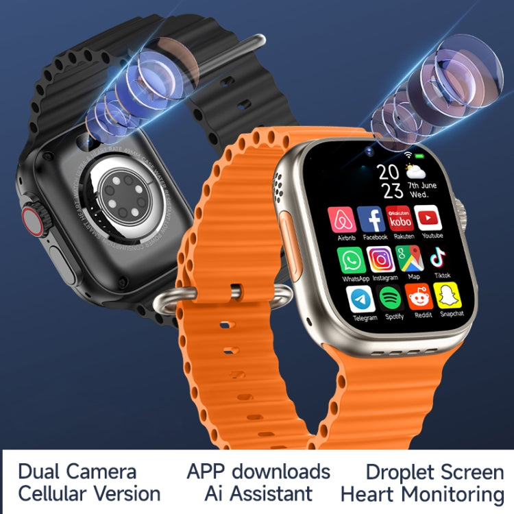 GS37 1.95 inch Screen Smart Phone Watch, Android 9.0, Spreadtrum SL8541E, Network: 4G, Single Nano SIM, Front & Rear Camera