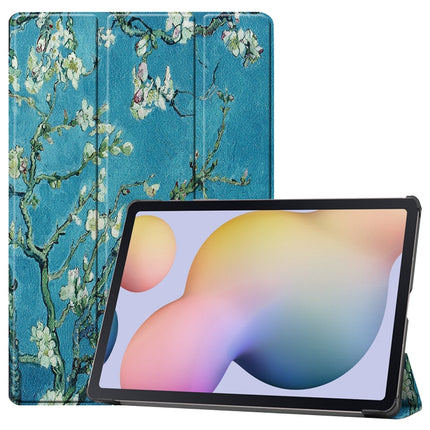Custer Painted PU Leather Case with Sleep / Wake-up Function & 3-Fold Holder, For Samsung Galaxy Tab S8+ / Tab S8 Plus /  Tab S7 FE / Tab S7+