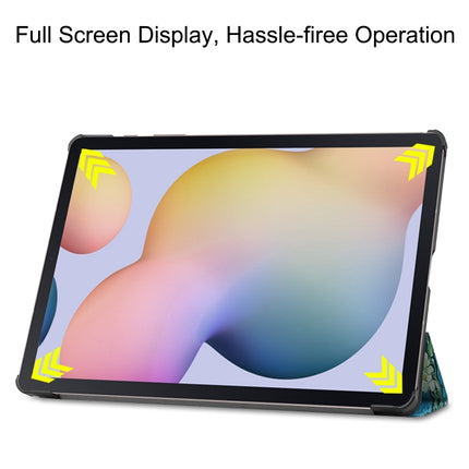 Custer Painted PU Leather Case with Sleep / Wake-up Function & 3-Fold Holder, For Samsung Galaxy Tab S8+ / Tab S8 Plus /  Tab S7 FE / Tab S7+