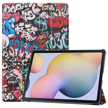 Custer Painted PU Leather Case with Sleep / Wake-up Function & 3-Fold Holder, For Samsung Galaxy Tab S8+ / Tab S8 Plus /  Tab S7 FE / Tab S7+