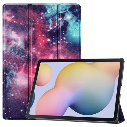 Custer Painted PU Leather Case with Sleep / Wake-up Function & 3-Fold Holder, For Samsung Galaxy Tab S8+ / Tab S8 Plus /  Tab S7 FE / Tab S7+