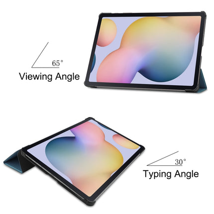 Custer Texture Smart PU Leather Case with Sleep / Wake-up Function & 3-Fold Holder, For Samsung Galaxy Tab S8+ / Tab S8 Plus /  Tab S7 FE / Tab S7+
