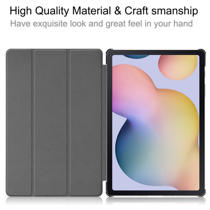 Custer Texture Smart PU Leather Case with Sleep / Wake-up Function & 3-Fold Holder, For Samsung Galaxy Tab S8+ / Tab S8 Plus /  Tab S7 FE / Tab S7+