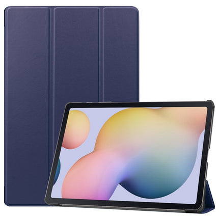 Custer Texture Smart PU Leather Case with Sleep / Wake-up Function & 3-Fold Holder, For Samsung Galaxy Tab S8+ / Tab S8 Plus /  Tab S7 FE / Tab S7+