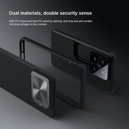 NILLKIN Black Mirror Prop CD Texture Mirror MagSafe Magnetic Phone Case, For Xiaomi 14, For Xiaomi 14 Pro