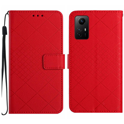 Rhombic Grid Texture Leather Phone Case, For Xiaomi 12S Ultra, For Xiaomi Poco X4 GT, For Xiaomi 12 Lite, For Xiaomi Poco C40